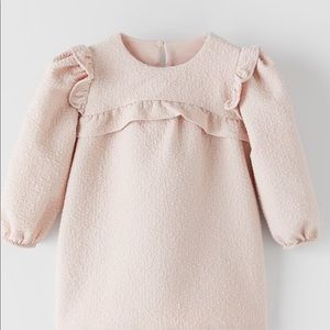 Zara Blush Jacquard Dress sz 4-5